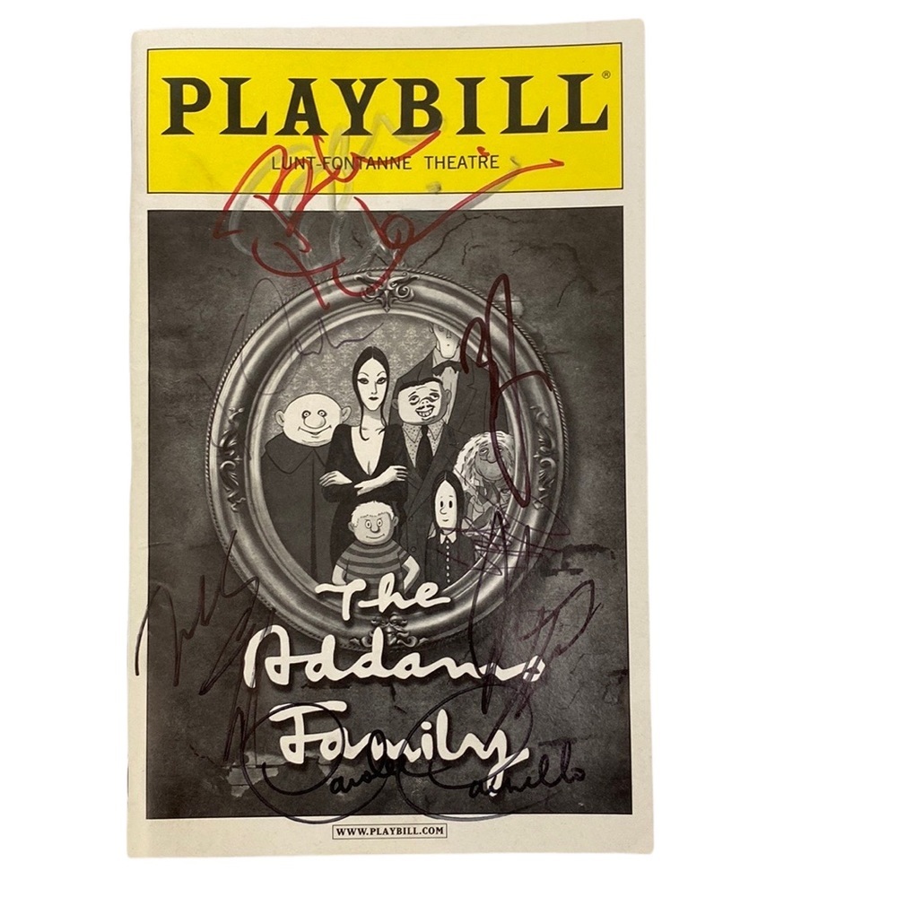 The Addams Family Playbill signed by some cast members